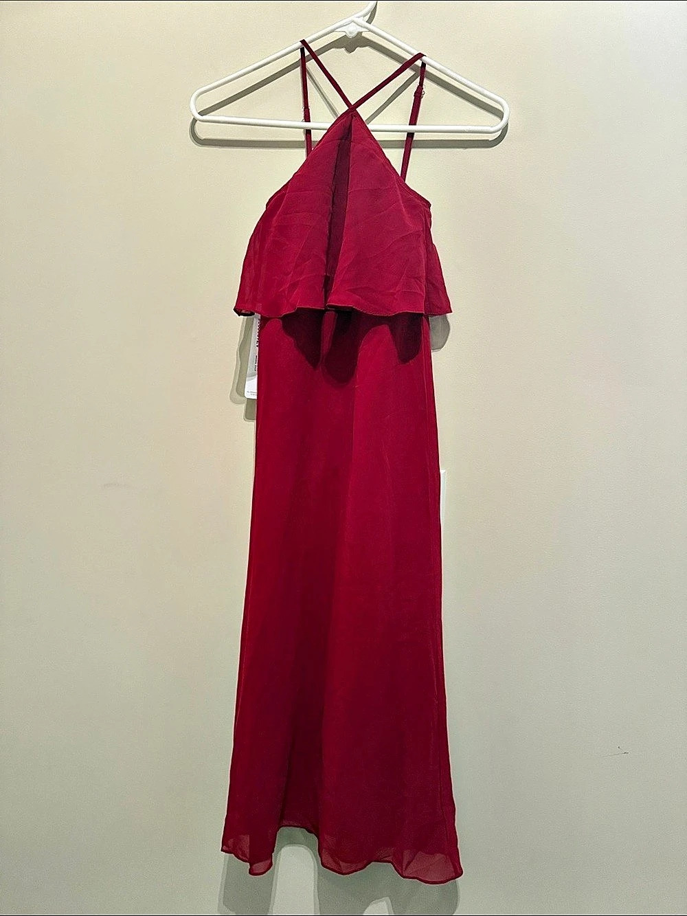 Azazie Raegan Burgundy Maxi Dress NWT